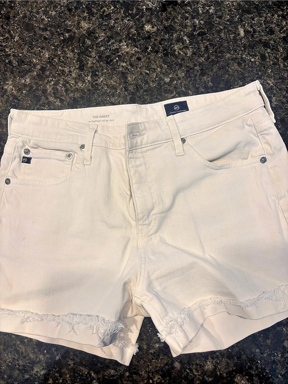 AG Jean Shorts in White